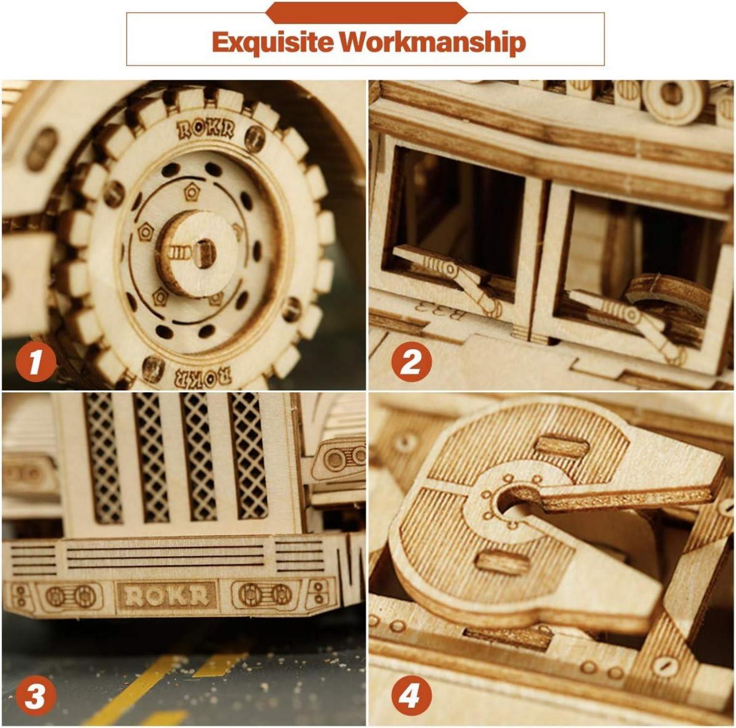 3D Holzpuzzle Lastwagen Modellbau Geschenk Jugendliche Erwachsene