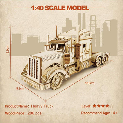 3D Holzpuzzle Lastwagen Modellbau Weihnachten Geburtstagsgeschenk