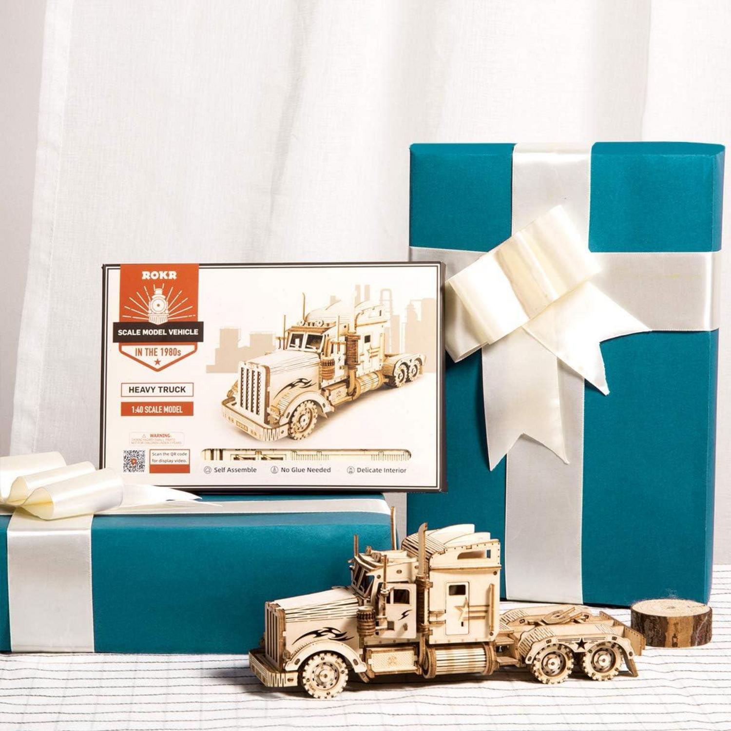 3D Puzzle Lastwagen Holzbausatz Weihnachten Geschenk Jugendliche