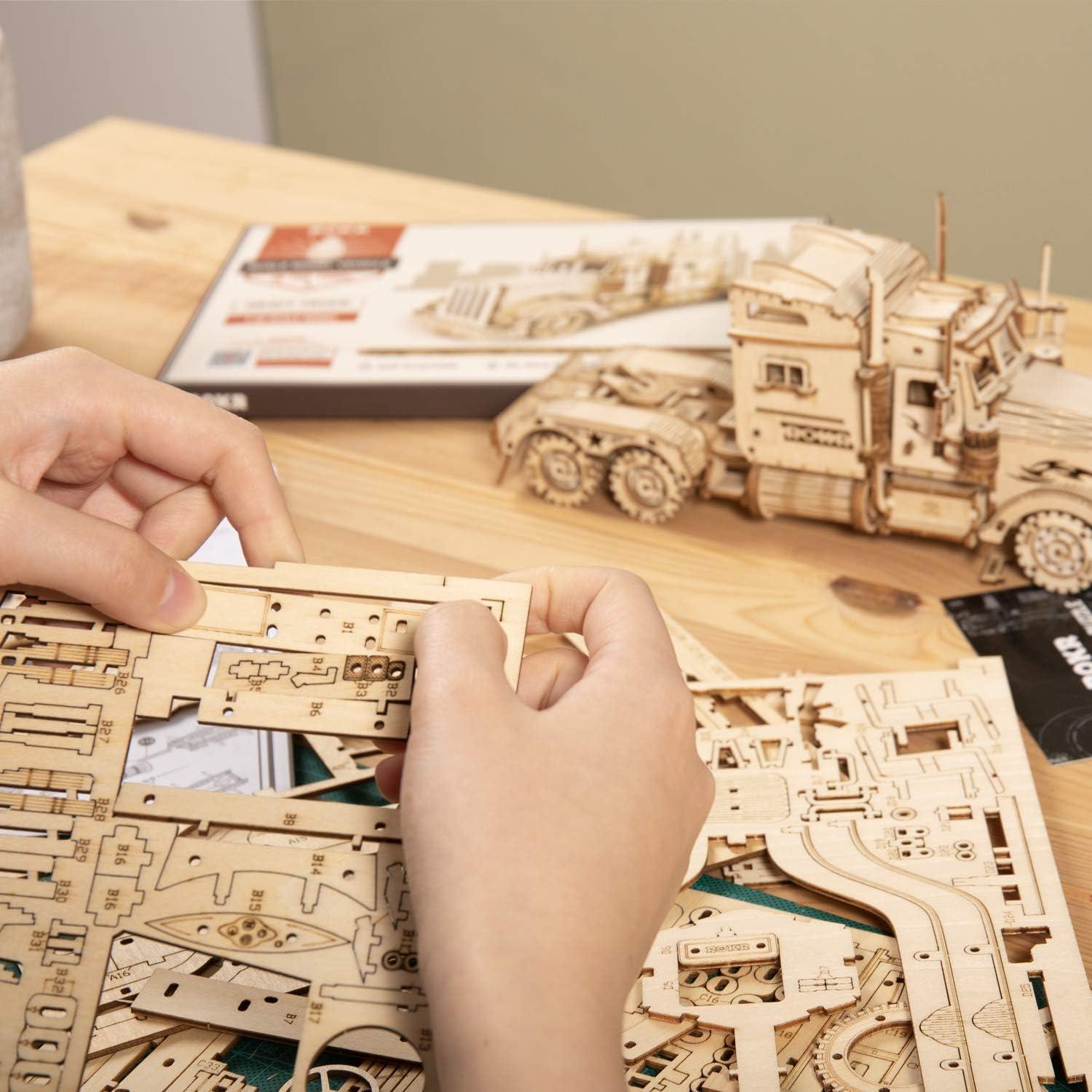 3D Holzpuzzle Lastwagen Modellbau Weihnachten Geburtstagsgeschenk
