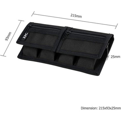 Speicherkarten- und Akkuhalter für Kameras, Schwarz
