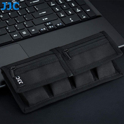 Speicherkarten- und Akkuhalter für Kameras, Schwarz