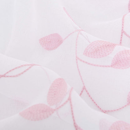 2er Set Vorhänge Kinderzimmer Mädchen 138x140 Weiß Transparent Rosa