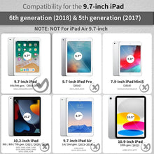 EasyAcc iPad 9.7 Hülle Ultra Dünn Pfauenblau Transparent