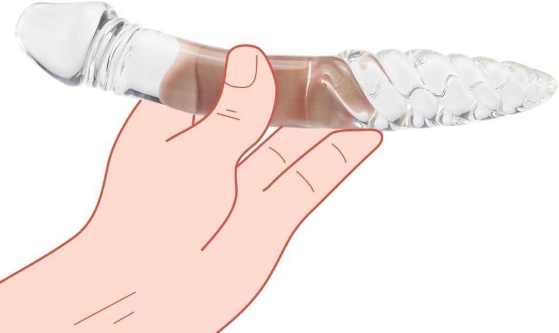 Doppeldildo Kristallglas Analdildo G-Punkt Stimulation