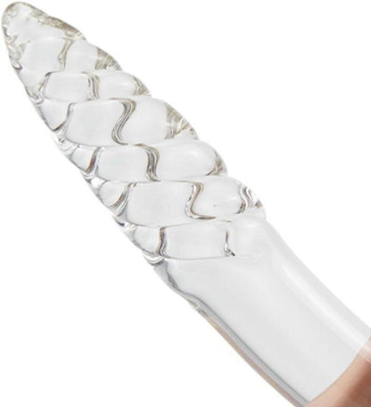 Glas Doppeldildo Analdildo Kristall Penis G-Punkt Stimulation