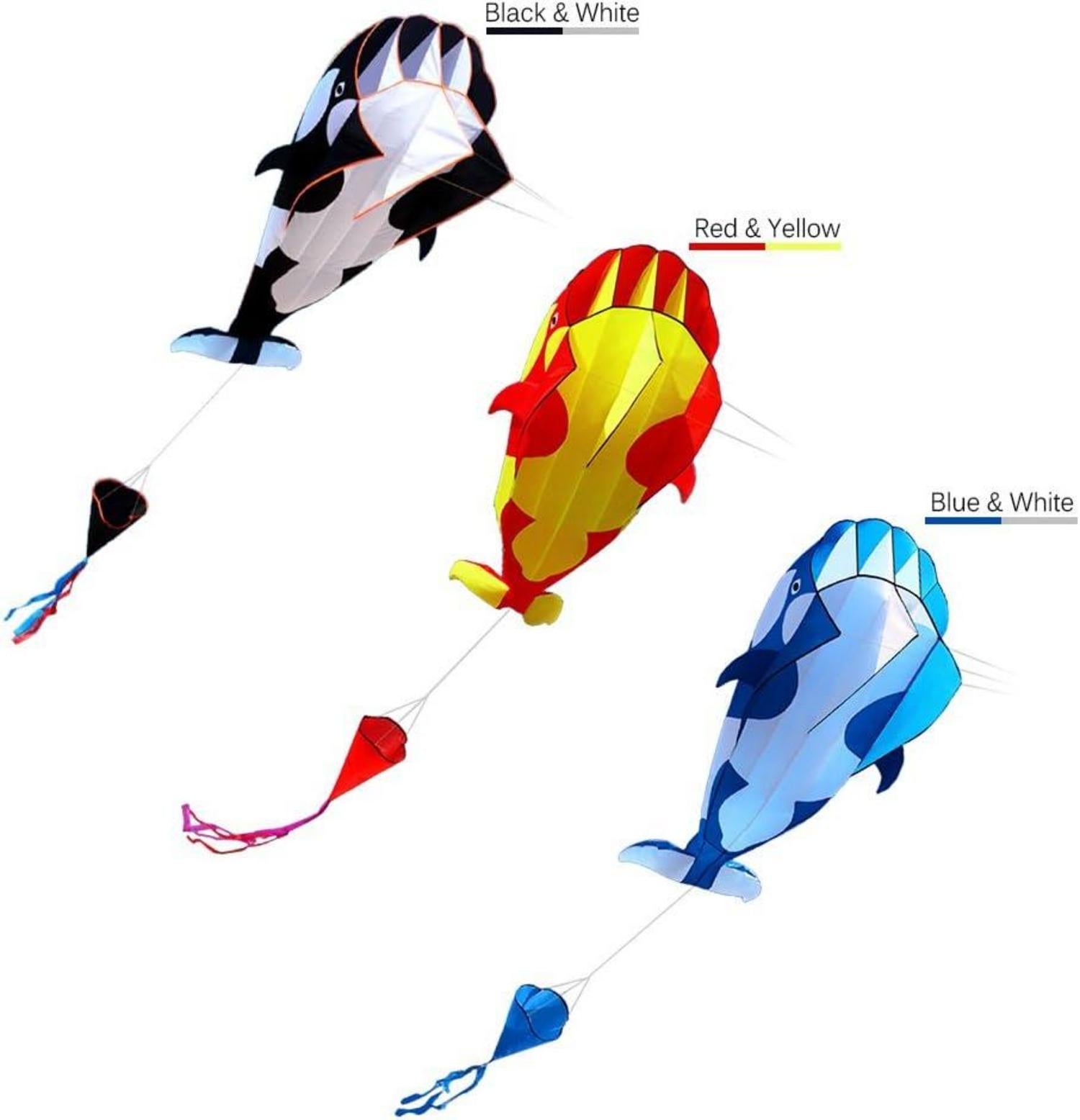 3D Kinder Erwachsene Drachen Riesenwal Parafoil-Drachen flugdrachen