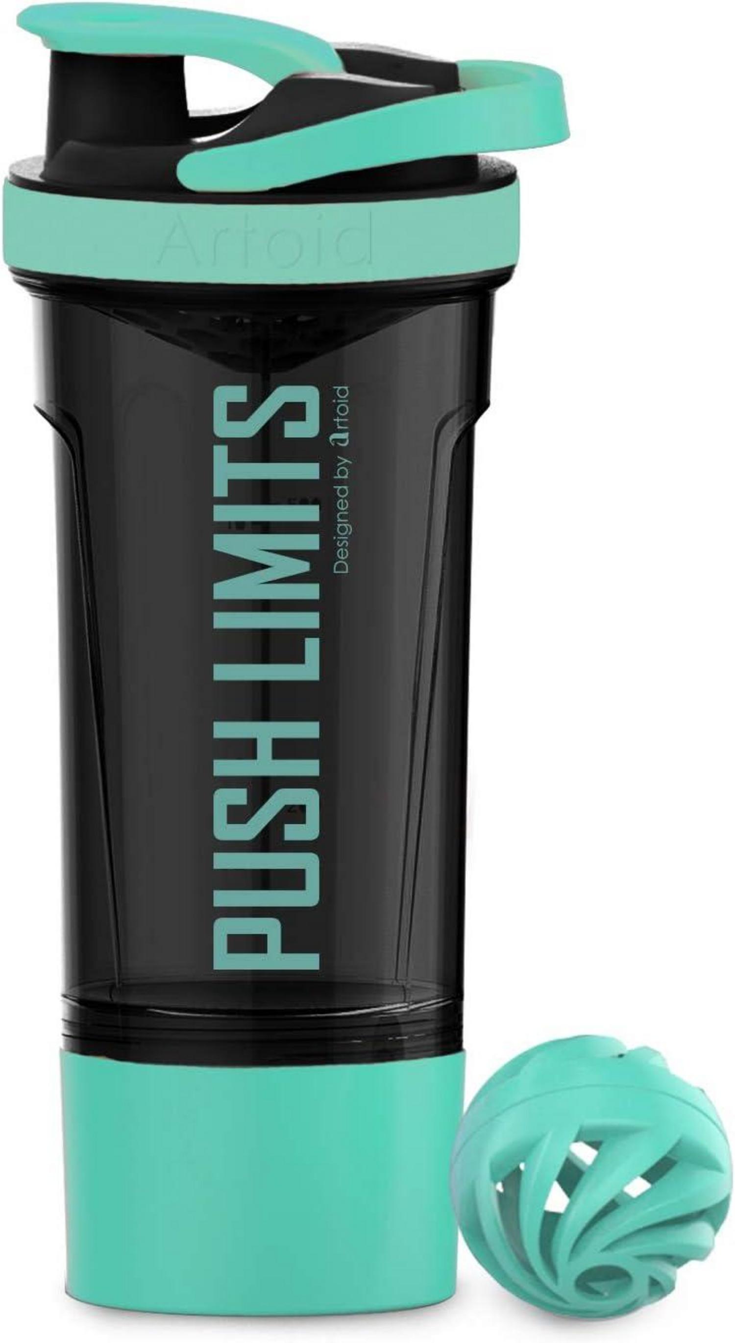 Motivationaler Sportmixer Eiweiß Shaker 720ml Spiralkugel BPA frei