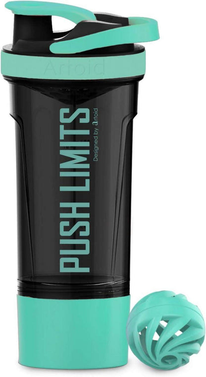 Motivationaler Sportmixer Eiweiß Shaker 720ml Spiralkugel BPA frei