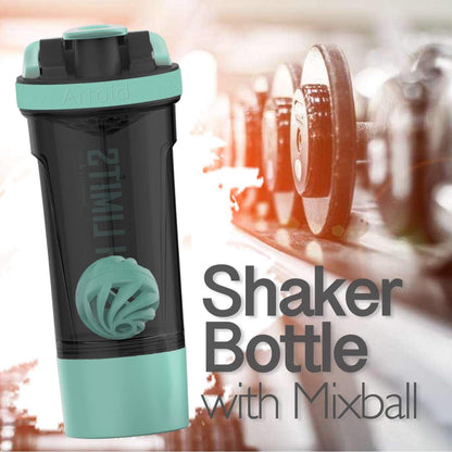 Sportmixer Shaker 720ml Protein Eiweiß Spiralkugel Aufbewahrung Henkel