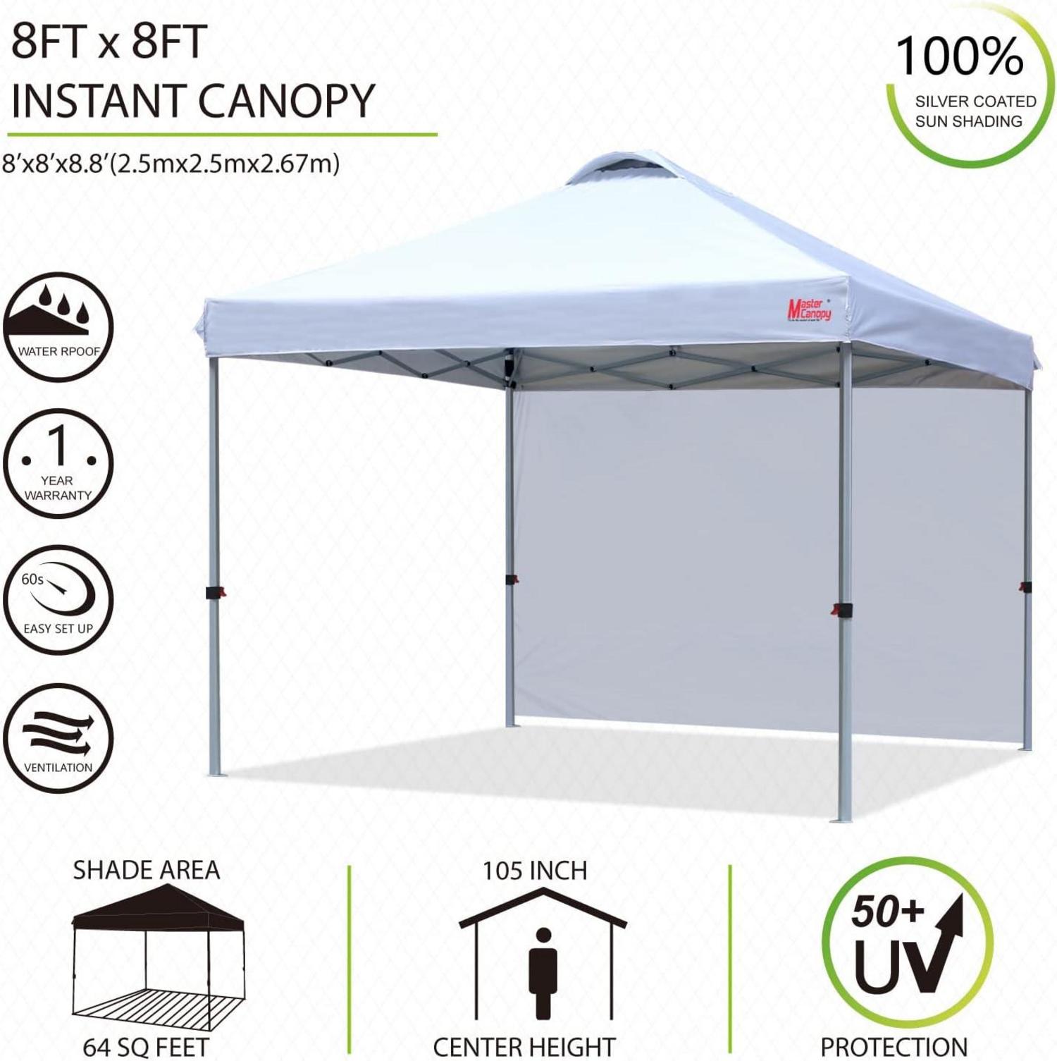 Pop up Pavillon Festzelt mit Seitenwand 2,5x2,5m