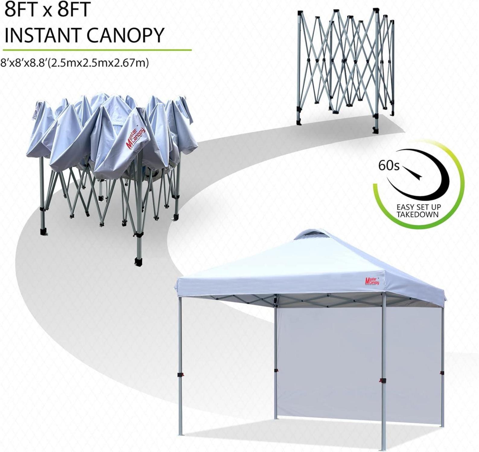 MasterCanopy 2,5x2,5m Pop-up Pavillon Festzelt mit