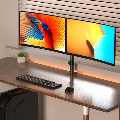 Monitor Halterung 2 Monitore 13-27 Zoll VESA Höhenverstellbar Neigbar Schwenkbar