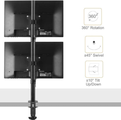 Vertikale Doppelmonitorhalterung für 13-27-Zoll LCD LED Monitor
