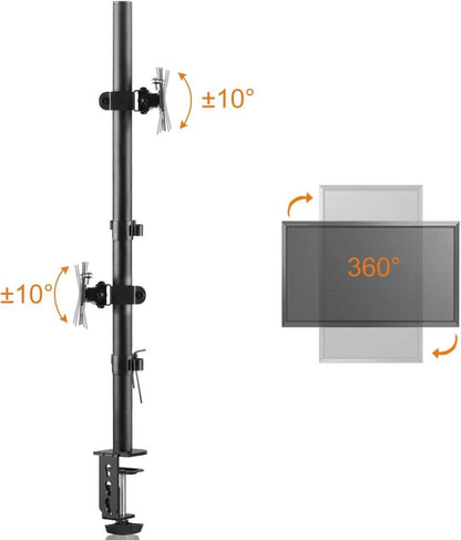 Vertikale Doppelmonitorhalterung 13-27-Zoll LCD LED
