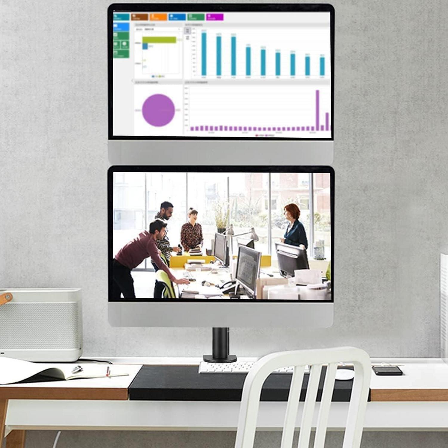 Doppelmonitorhalterung 13-27-Zoll LCD LED Monitor Klemmenmontage voll