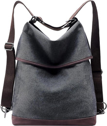 Canvas Schultertasche Rucksack Groß Vintage Handtasche Umhängetasche