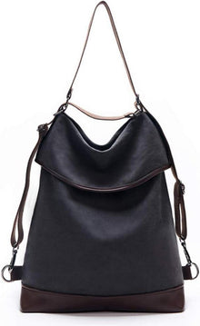 KALIDI Damen Canvas Schultertasche Rucksack Vintage