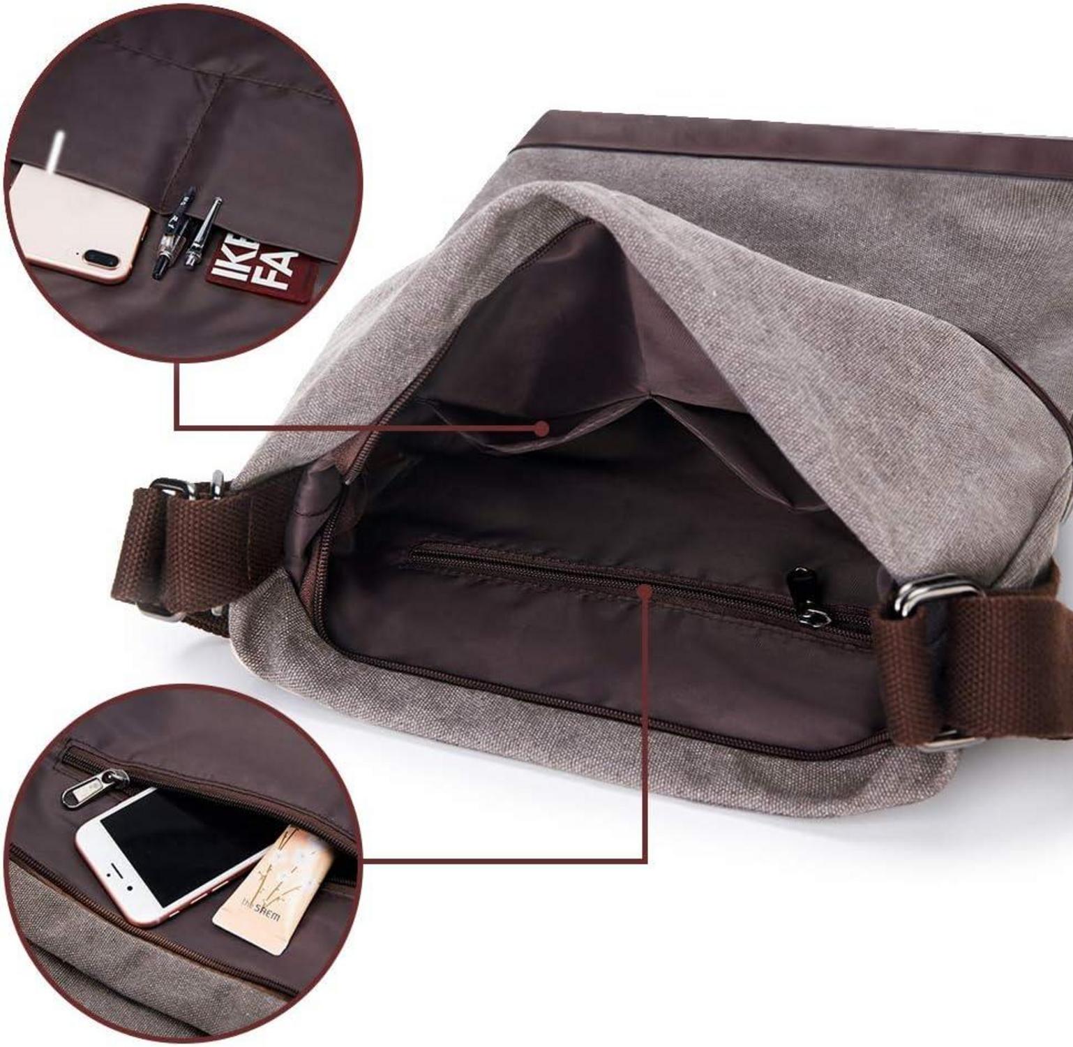 Vintage Umhängetasche Damen Diebstahl Tasche Schultertasche Leder Hobo Grau