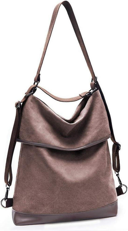 Canvas Damen Schultertasche Vintage Umhängetasche Rucksack