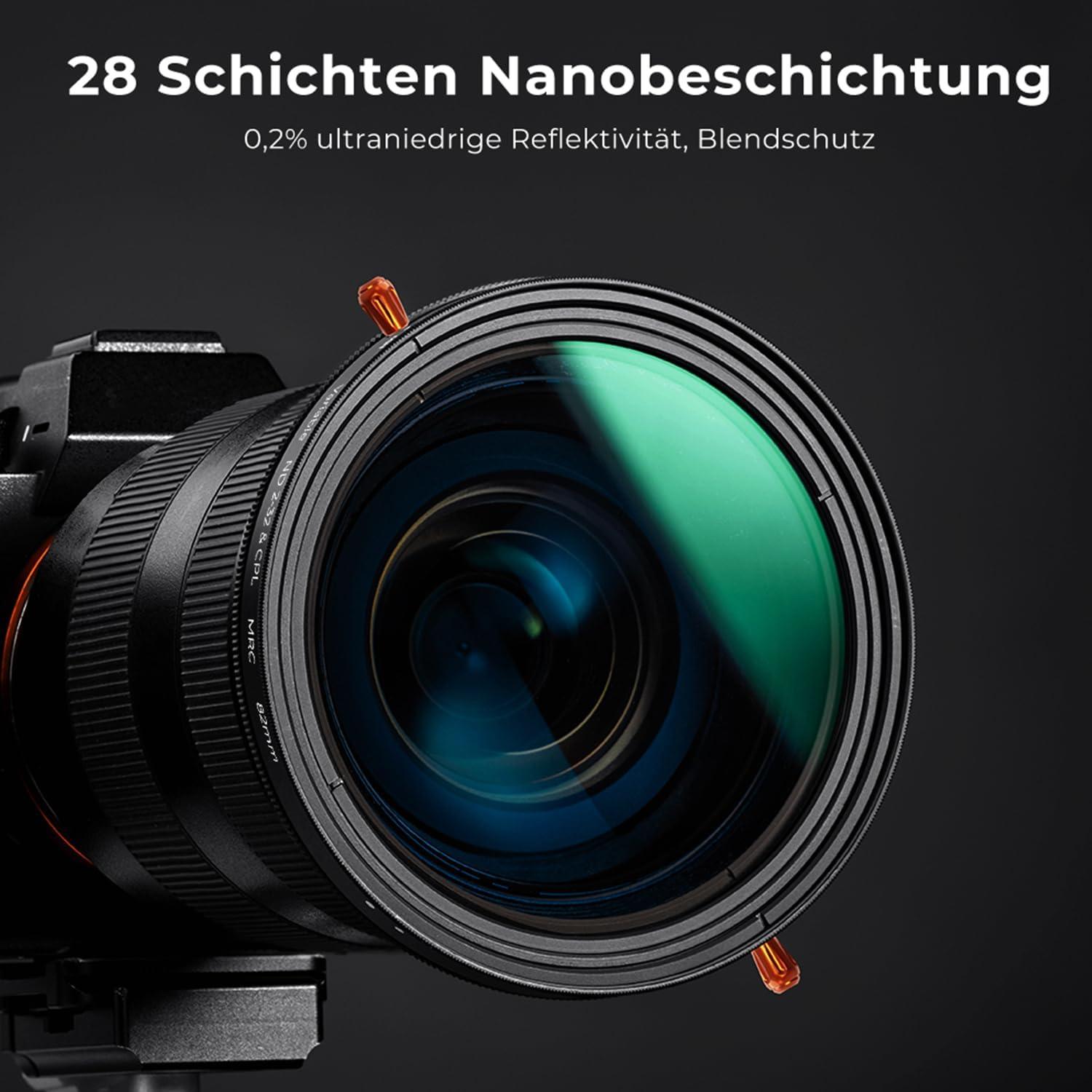 55mm ND Filter CPL ND2-ND32 2in1 Multifunktional Hochwertig mit 5
