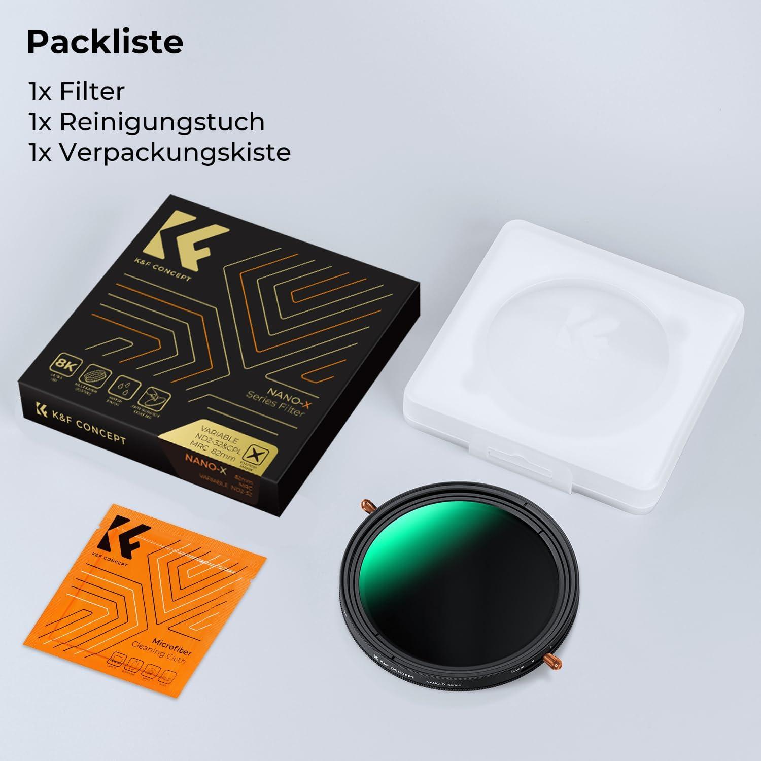 82mm ND Filter CPL Multifunktionaler Graufilter Polfilter 5 Blendenstufen