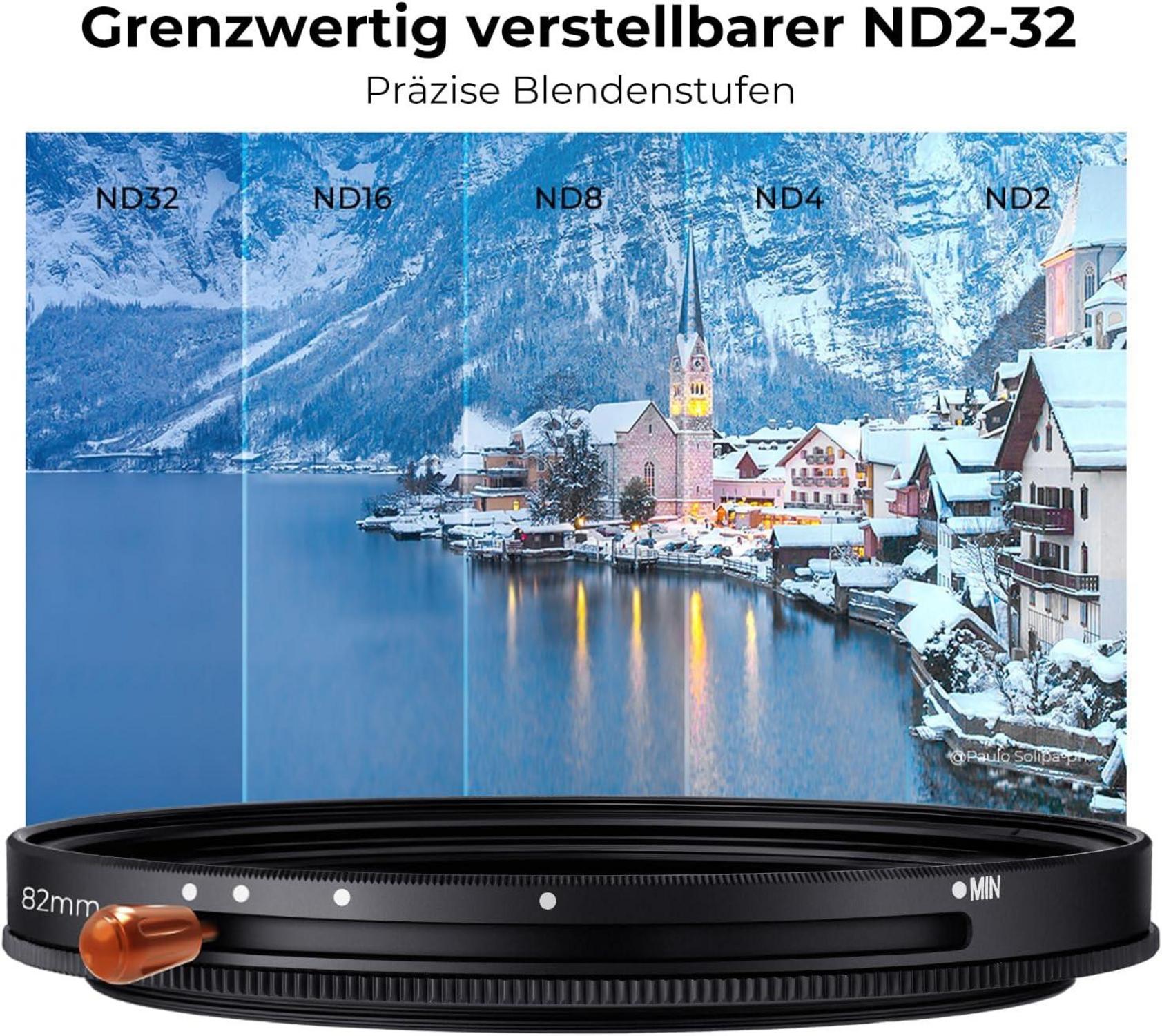 82mm ND CPL Filter Multiresistente Beschichtung 5 Blendenstufen 2-in-1 Graufilter Polfilter Kaufland
