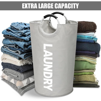 Faltbare Wäschekörbe 125L in 7 Farben XL Grau Stand Up