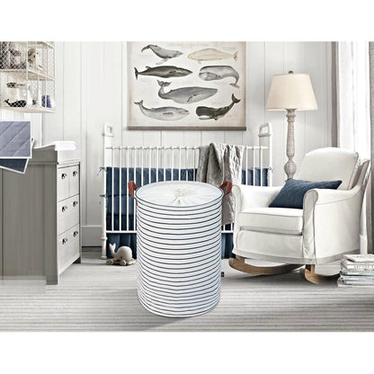 Verdickte Faltbare Baumwolle Wäschekorb Blau 20 Zoll