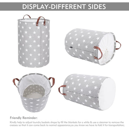 DOKEHOM 20-Inch Verdickte Faltbare Runde Lagerung Wäschekorb