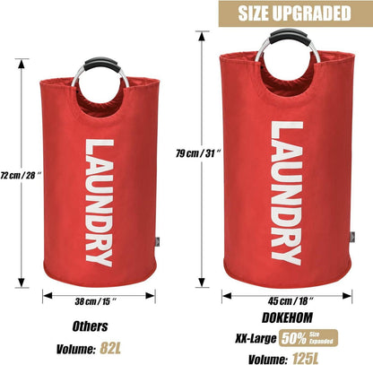 Faltbarer Wäschekorb mit 125L Kapazität und Stand-Up Design