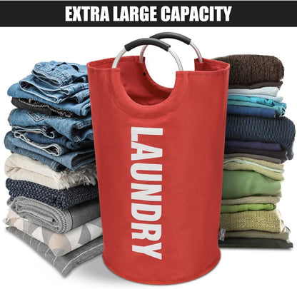 125L Große Faltbare Wäschekörbe 7 Farben Wäschesäcke Kleider Tasche XL