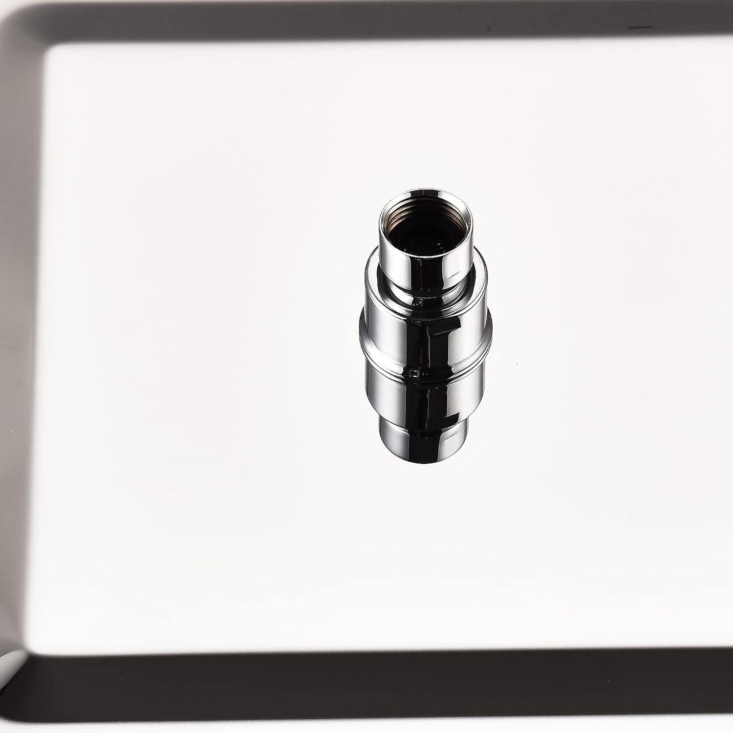 Edelstahl Regendusche Duschkopf 20x20cm Anti-Kalk-Düsen Quadratisch
