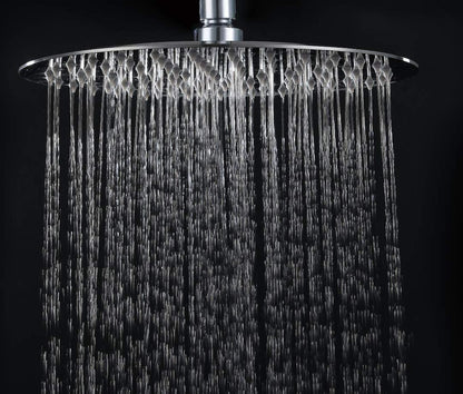 12 Zoll Edelstahl Regendusche Duschkopf Rund Anti-Kalk-Düsen AISI304