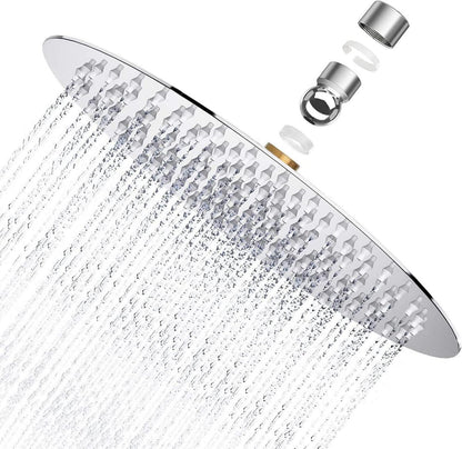 8 Zoll Edelstahl Regendusche Anti-Kalk-Düsen Rund 20cm