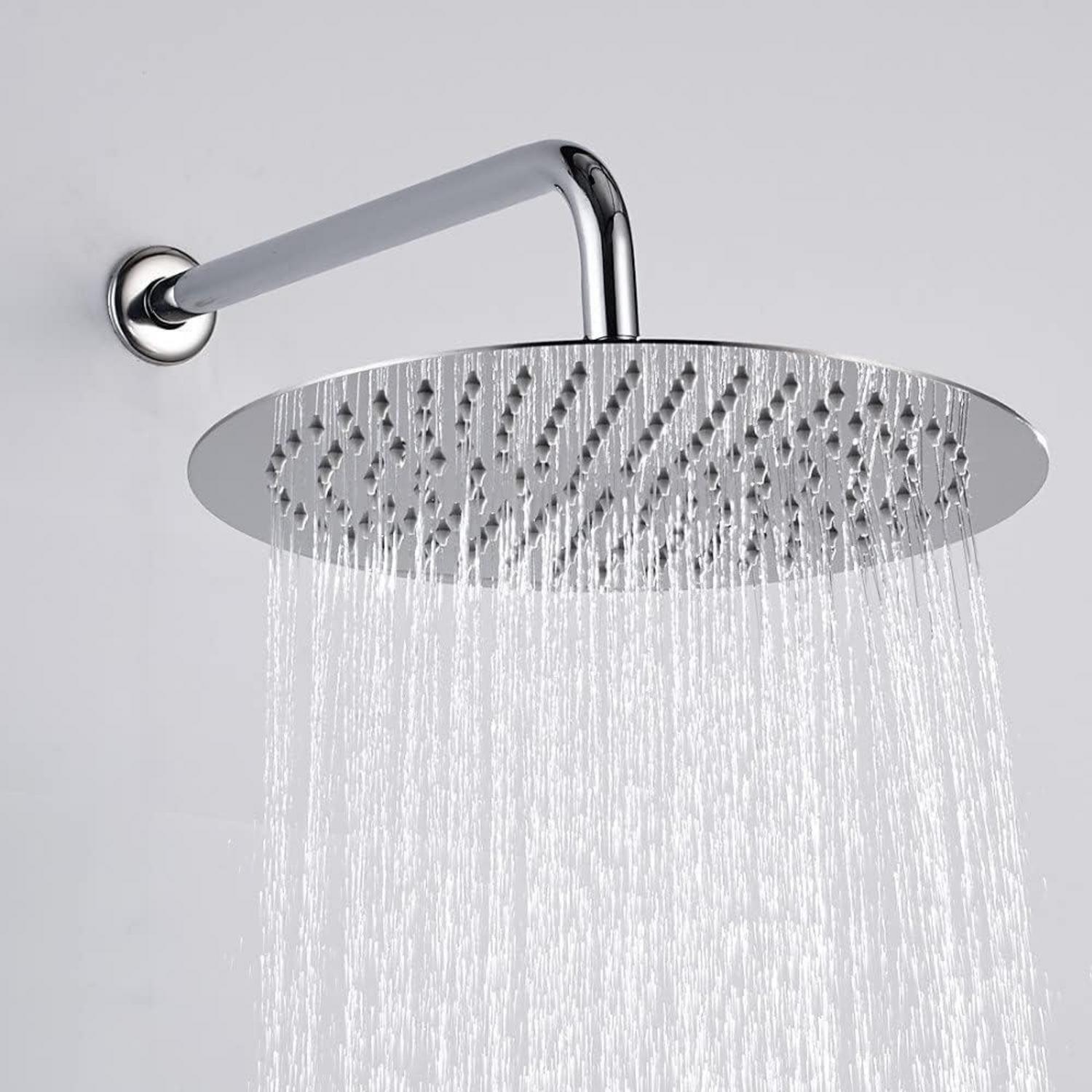 Edelstahl Regendusche Duschkopf 8 Zoll Anti-Kalk Rund AISI304