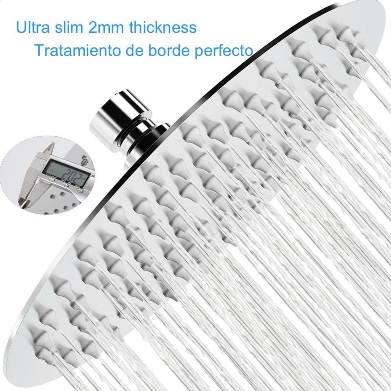 Regendusche 10 Zoll Edelstahl Rund Anti-Kalk-Düsen 25cm Duschkopf