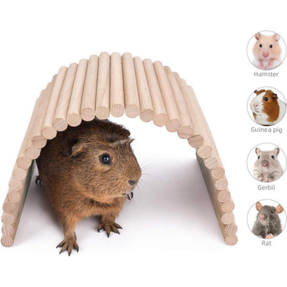 Niteangel Holz Kletterleiter Hängebrücke für Kleintiere