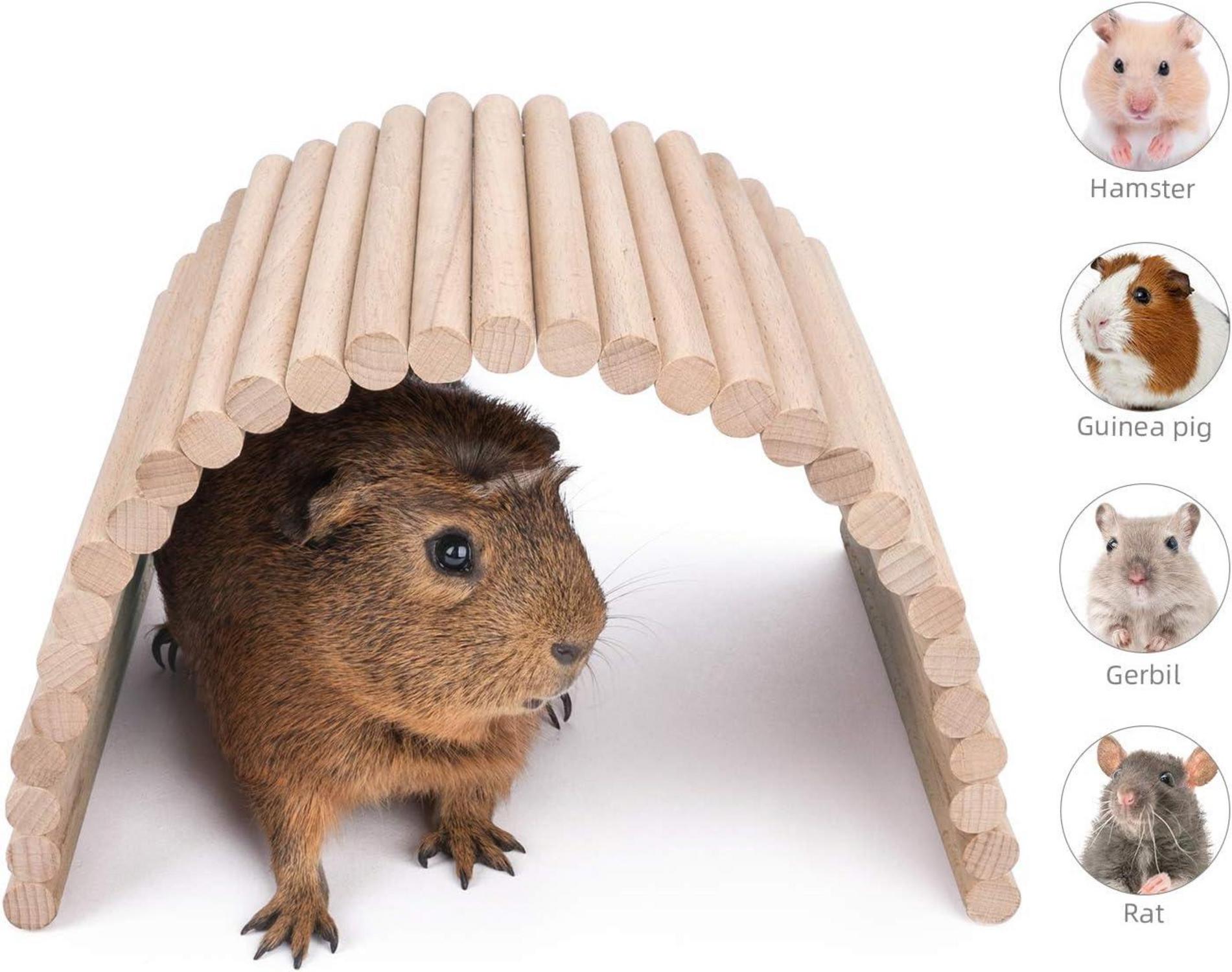 Niteangel Holz Hamster Kletterleiter Hängebrücke Kleintiere Mittel