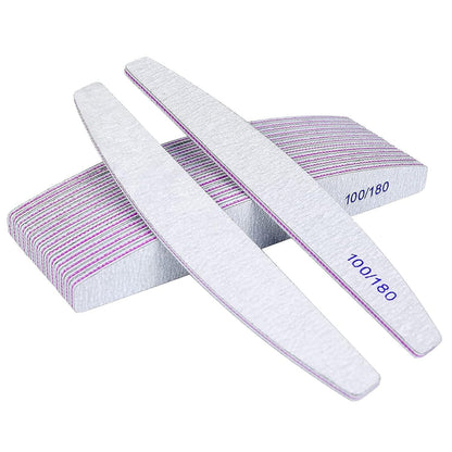 Professionelle Nagelfeilen Set 16 Stück 100/180 waschbar weiB
