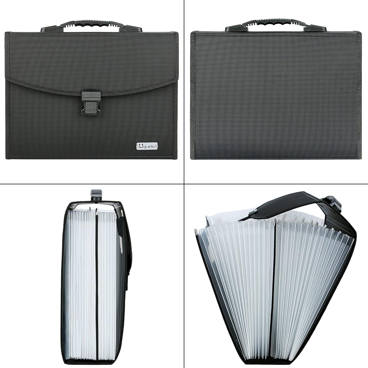 Uquelic Datei Organizer A4 Taschen 26 Fächer Akkordeon