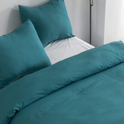 AYSW Bettwäsche Microfaser 200x200cm Seeblau Reißverschluss