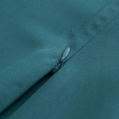 Bettwäsche Microfaser 200x200cm Seeblau 2 Kissenbezüge 80x80cm mit RV