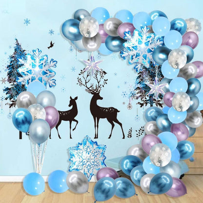 Winter Wonderland Schneeflocke Luftballons Party Dekoration Kit 99er