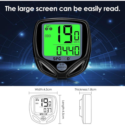 Kabelloser Fahrradcomputer IP54 wasserdicht LCD 16