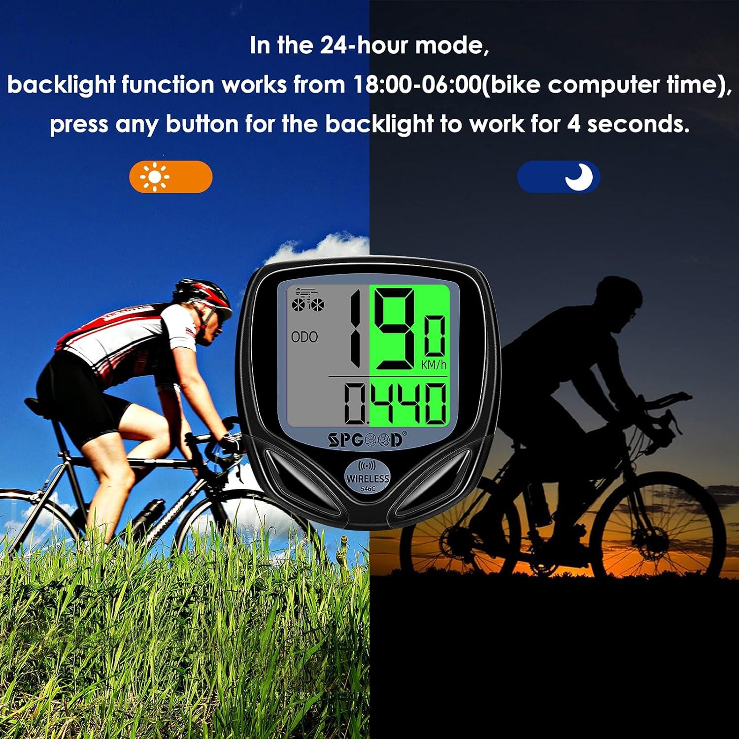 Fahrradcomputer Kabellos IP54 16 Funktionen LCD Geschwindigkeit Schwarz