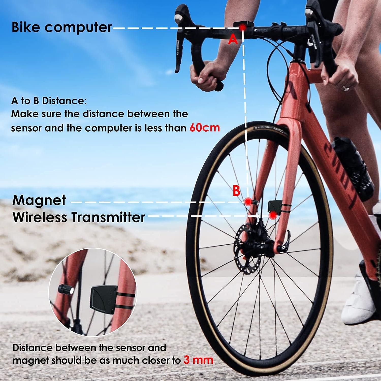 Fahrradcomputer Kabellos IP54 wasserdicht 16 Funktionen LCD Schwarz