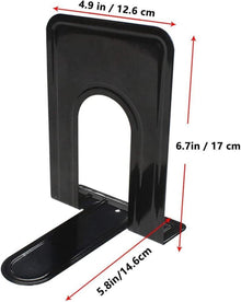 Buchstütze Metall Schwarz 17x12x15cm - 4 Paare