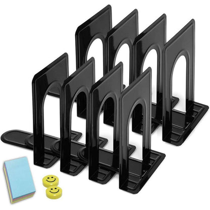 Buchstütze Metall Schwarz 19x12x15cm 8 Stück Bücherstützen