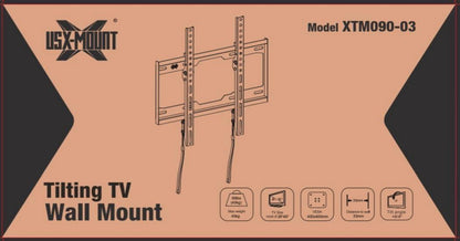 USX-MOUNT TV Wandhalterung Neigbar 26-60 Zoll Flach Curved LED LCD OLED Plasma TVs bis 45kg Universal Halterung 400x400mm